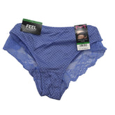 Maidenform Comfort Devotion Tanga - L/7 Blue with Polka Dots and Lace